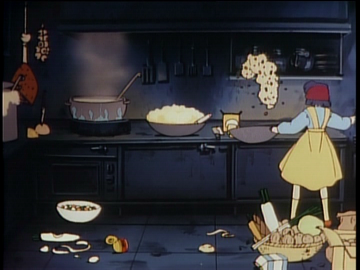 Akane cocinando